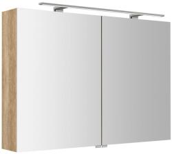 SAPHO RIWA tükrösszekrény LED világítással, 101x70x17cm, Alabama tölgy (RIW100-0022) (RIW100-0022)