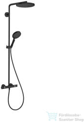 Hansgrohe RAINDANCE S Showerpipe 240, 1jet, Ecosmart+ termosztátos zuhanyrendszer, matt fekete 28825670 (28825670)