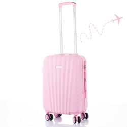 Leonardo Da Vinci Leonardo Da Vinci Kabinbőrönd 55 x 37 x 24 cm Számzárral, Teleszkópos Karral, Kivehető Kerekekkel - S méret - Rózsaszín (6067_s_pink)