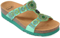 Scholl New Bogota Wedge smaragdzöld női bioprint papucs F26607-2442