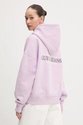 Guess Jeans felső lila, női, nyomott mintás, kapucnis, W4BQ21 KC811 - lila M
