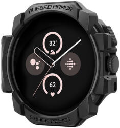  Google Pixel Watch 3 (41 mm), Szilikon védőkeret, ütésálló, szíj nélkül, Spigen Rugged Armor, sötétszürke