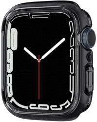 Apple Watch 7-9 (41 mm), Szilikon védőkeret, ütésálló, szíj nélkül, Spigen Ultra Hybrid, átlátszó/szürke