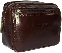 rialto olasz férfi barna, övre fűzhető bőr autóstáska 15×11 cm (R-RT2998-D-02)