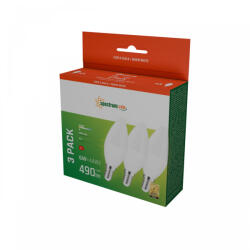 spectrumLED Led izzó (gyertya) C37 E-14 230V 6W WW SPECTRUM 3-PACK (WOJ13026_3PACK)
