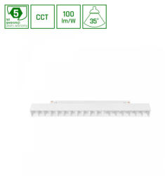SpectrumLED Shift rendszer CCT- GRID M TRACK LIGHT 330X23X42MM 17W 40DEG Fehér CCT SWITCH 5Y Garancia (WLD40041_CCT)
