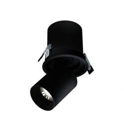 spectrumLED IN OUT - MODEL M - süllyezetett DOWNLIGHT, ADJ. EXTENSION AND DIRECTION 12W 36DEG 100X110 MM, Fekete (WLD20111_ZASILACZ)