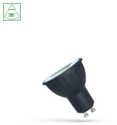 spectrumLED LED GU10 230V 6W SMD 38DEG NW WITH LENS Fekete BODY SPECTRUM (WOJ14691)
