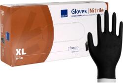 Abena Group classic nitril fekete púdermentes vizsgálókesztyű, 100 db, XL-es