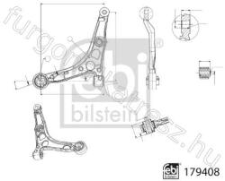 Febi Bilstein Bal első lengőkar FIAT DUCATO IV (06-) (179408)