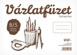 Vectra-Line Vázlatfüzet spirálozott VECTRALINE B/5 120 g 32 lapos famentes (01.01462) - papir-bolt