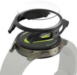 Ringke RING0408 Ringke Slim Samsung Galaxy Watch7 44MM ütésálló tok + kijelzővédő üvegfólia, 9H tempered glass, titanium fekete (RING0408) (RING0408)