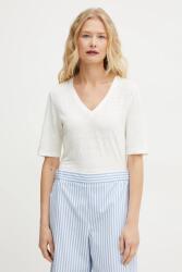 Weekend Max Mara vászon póló női, fehér, 2515941012600 - fehér L