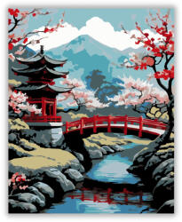  Tavaszi Pagoda és Vörös Híd - számfestő készlet