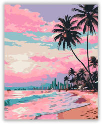  Miami Beach Naplemente - számfestő készlet