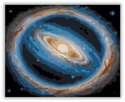  Gyűrűs Galaxis Fénylő Maggal - számfestő készlet