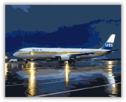  Éjszakai Utasszállító a Vizes Aszfalton - számfestő készlet