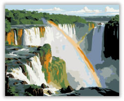 Számfestő Iguazú-vízesés Szivárvánnyal - számfestő készlet (crea7197)