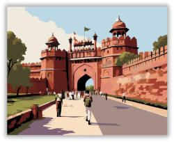Számfestő Delhi Vörös Erőd - számfestő készlet