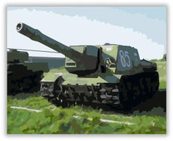  ISU-152 Harckocsi a Rét Közelében - számfestő készlet