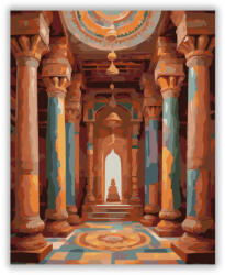  Hindu Templom Belső Tere - számfestő készlet