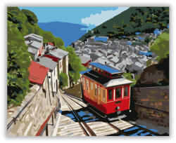 Számfestő Piros Sikló Történelmi Városban - számfestő készlet (crea7172)