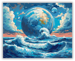  Oceánbolygó Viharos Égbolt alatt - számfestő készlet