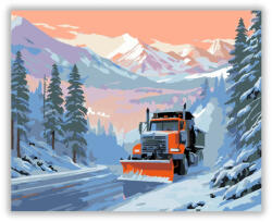 Számfestő Narancssárga Hókotró Hegyi Úton - számfestő készlet (crea6575)