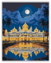  Mysore Palota Éjszakai Fényekben - számfestő készlet