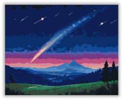  Csillagfényes Égbolt és Üstökös - számfestő készlet