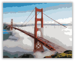 Számfestő Golden Gate Híd Ködös Reggelen - számfestő készlet