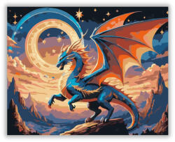  Naplementében Tündöklő Sárkány - számfestő készlet