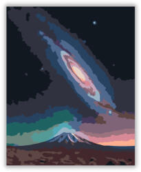 Lentikuláris Galaxis és Hegyi Táj - számfestő készlet