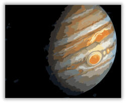  Jupiter és Europa Árnyéka - számfestő készlet