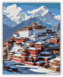  Himalájai Kolostor Fényessége - számfestő készlet