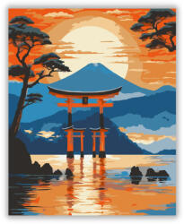 Számfestő Itsukushima Tori Kapu Naplementében - számfestő készlet (crea7022)