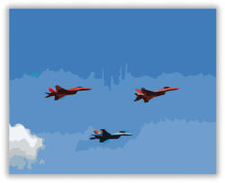  Szinkronban Repülő Vadászgépek - számfestő készlet