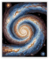 Számfestő Spirálgalaxis Csillagokkal - számfestő készlet (crea7211)