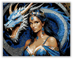 Számfestő Zafír Sárkánykirálynő - számfestő készlet (crea7425)