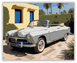 Számfestő Klasszikus Peugeot 403 Cabrio a Pálmafák Alatt - számfestő készlet