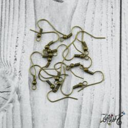  Fülbevaló akasztó - antik bronz színű (20db)