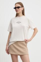 Abercrombie & Fitch pamut póló női, bézs, KI157-1200 - bézs S