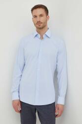 HUGO BOSS ing férfi, galléros, slim - kék 41 - answear - 47 990 Ft