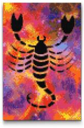 Gyémántszemes kirakó - Csillagjegy - Skorpió Méret: 20x30cm, Keretezés: Kartonlemezen, Gyémántok: Négyzet alakú