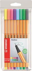 STABILO Tűfilc készlet, 0, 4 mm, STABILO "Point 88", 8 pasztell szín (88/8-01) - alter
