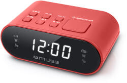 Muse - M-10 RED - Kettős ébresztésű, PLL órás rádió, piros