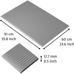 Notrax® 406 Crossrib Sof-Tred - Fáradásgátló szőnyeg Dyna-Shield réteggel és keresztbordás mintával - Szürke Méret: 60cm x 91cm