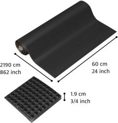 Notrax® 782 Sky Trax - Ergonómikus kifáradásgátló felső szőnyeg - fekete Méret: 60cm x 21.9m