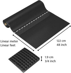 Notrax® 782 Sky Trax - Ergonómikus kifáradásgátló felső szőnyeg - fekete Méret: 122cm x linm