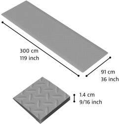 Notrax® 479 Cushion Trax - Fáradásgátló szőnyeg gyémánt mintával - Szürke Méret: 91cm x 300cm